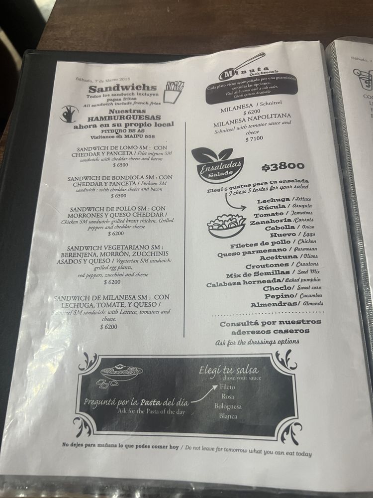 Santos Manjares Menu - Image 1