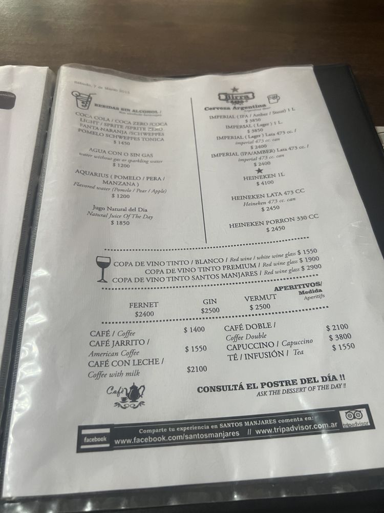 Santos Manjares Menu - Image 2